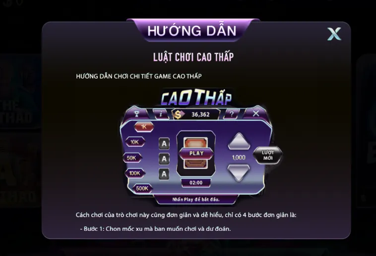 Minigame Cao Thấp Tại 789Club Hướng Dẫn Cách Chơi Và Chiến Thuật Chiến Thắng