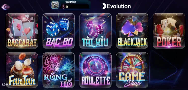Evolution Live Tại 789Club Trải Nghiệm Sòng Bài Trực Tuyến Đẳng Cấp Quốc Tế