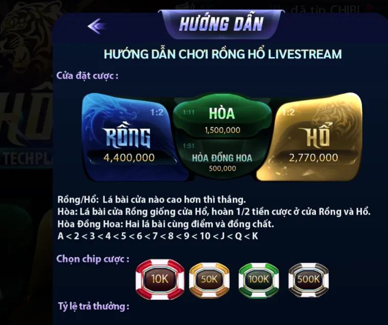 Hướng Dẫn Tham Gia Chơi Rồng Hổ Casino Tại 789Club Thắng Lớn