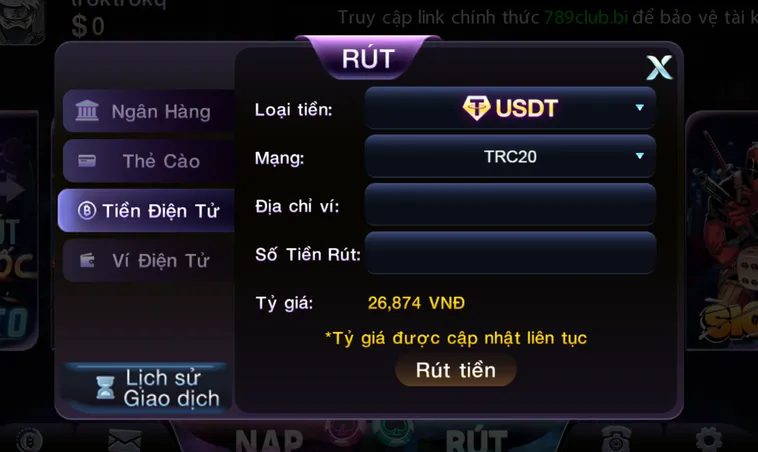 Hướng Dẫn Rút Tiền 789Club An Toàn Bảo Mật Cho Mọi Game Thủ