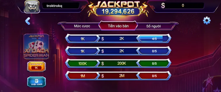 Xì Dách Spidermen Tại 789Club Hướng Dẫn Cách Chơi Và Chiến Thuật Chiến Thắng