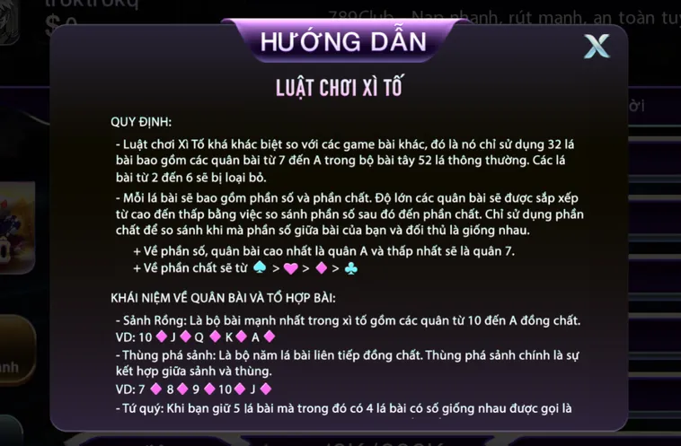 Xì Tố Tại 789Club Hướng Dẫn Cách Chơi Và Chiến Thuật Thắng Cược Lớn